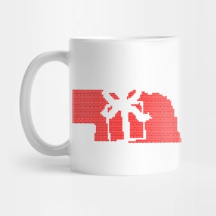 christmas in nebraska ugly knitted Mug